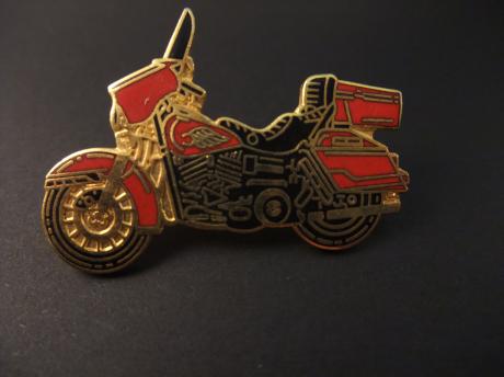 Harley- Davidson motor rood goudkleurig
